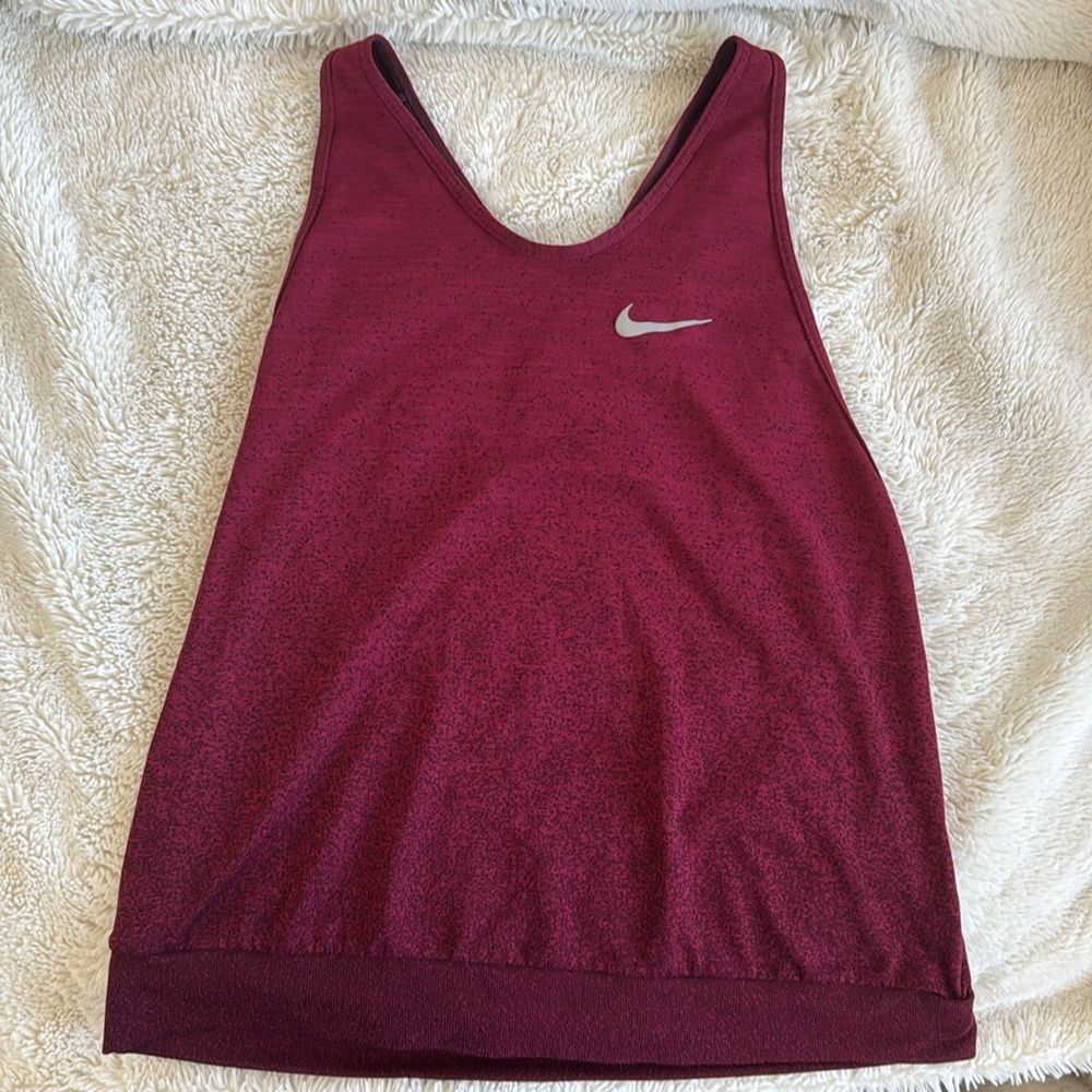 Nike | Size Med | Women’s Maroon Workout Tank Cross Strap Low Back Athletic Top